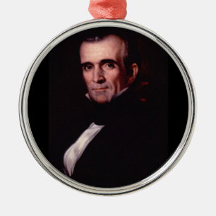 James K. 11. US-Präsident Silbernes Ornament