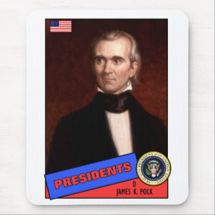 James K. Polk Baseballkarte Mousepad
