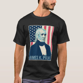 James K Polk Präsident US Flag Shirt