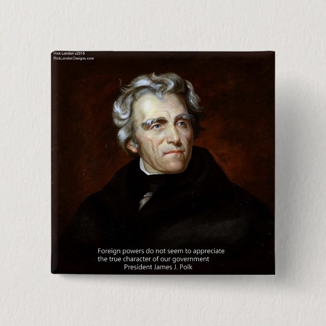James K Polk und Zitat Button (Vorderseite)