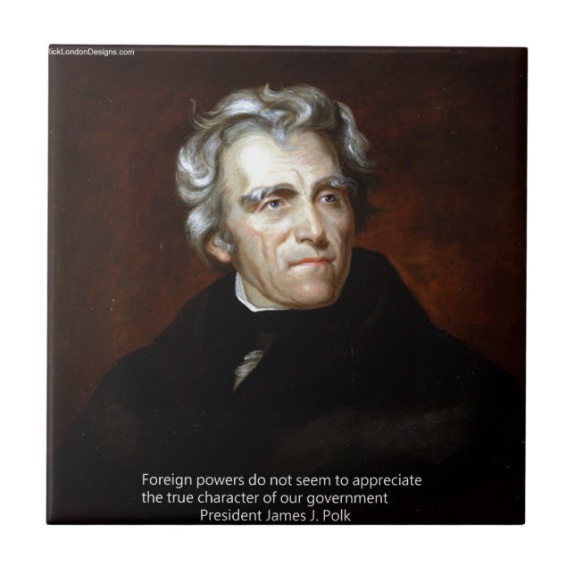 James K Polk und Zitat Fliese (Vorderseite)