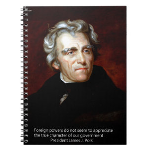 James K Polk und Zitat Notizblock