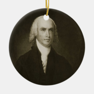 James Madison, 4. Präsident der Vereinigten Keramik Ornament