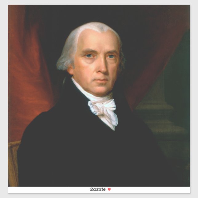 James Madison, 4. Präsident: Koloniales Amerika Aufkleber (Blatt)