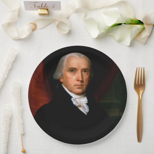 James Madison, 4. Präsident: Koloniales Amerika Pappteller (Hochzeit)