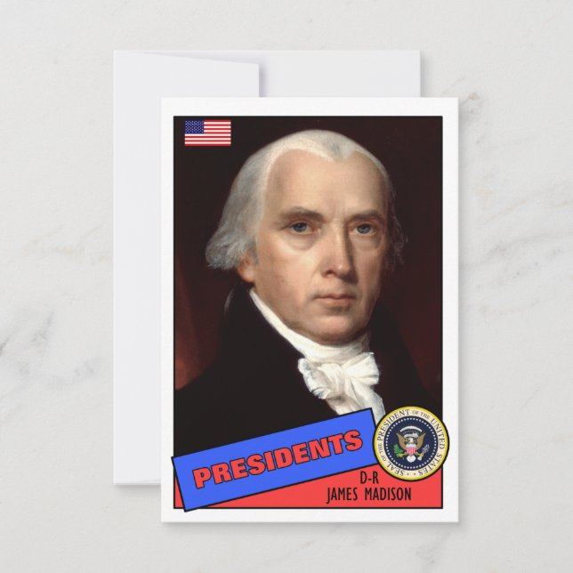 James Madison Baseball Card (Vorderseite)
