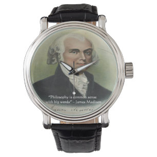 James Madison Common Sense Zitat-Uhr Armbanduhr