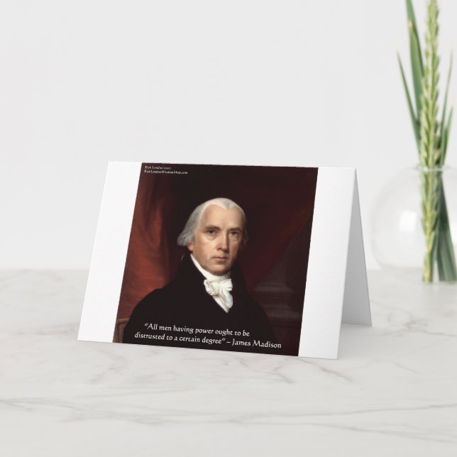 James Madison "War & Freedom" Literatur Geschenke Karte (Vorderseite)