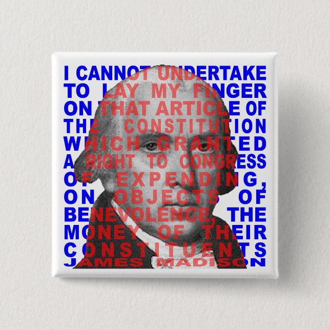 James Madison-Zitat-Knopf Button (Vorderseite)