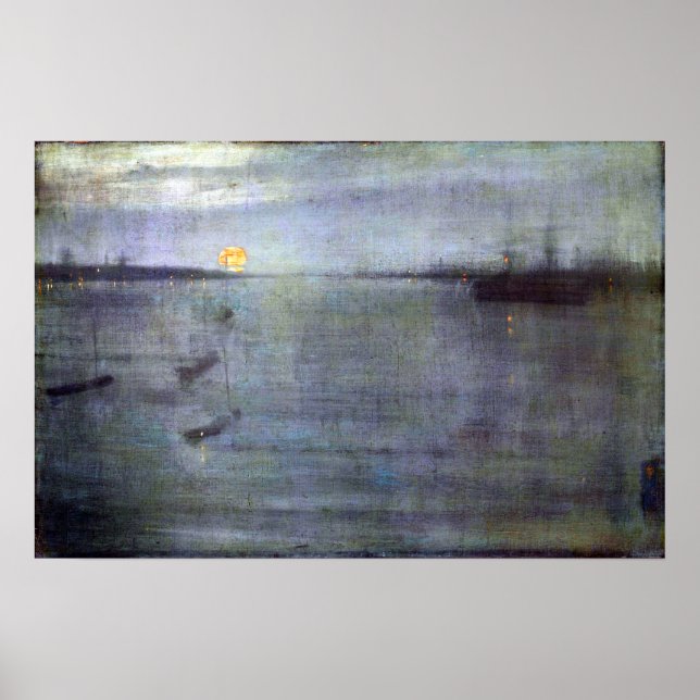 James McNeil Whistler Nocturne in Blue and Gold Poster (Vorne)