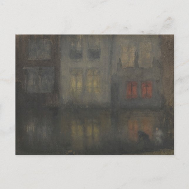 James McNeill Whistler - Nocturne - Black and Red Postkarte (Vorderseite)