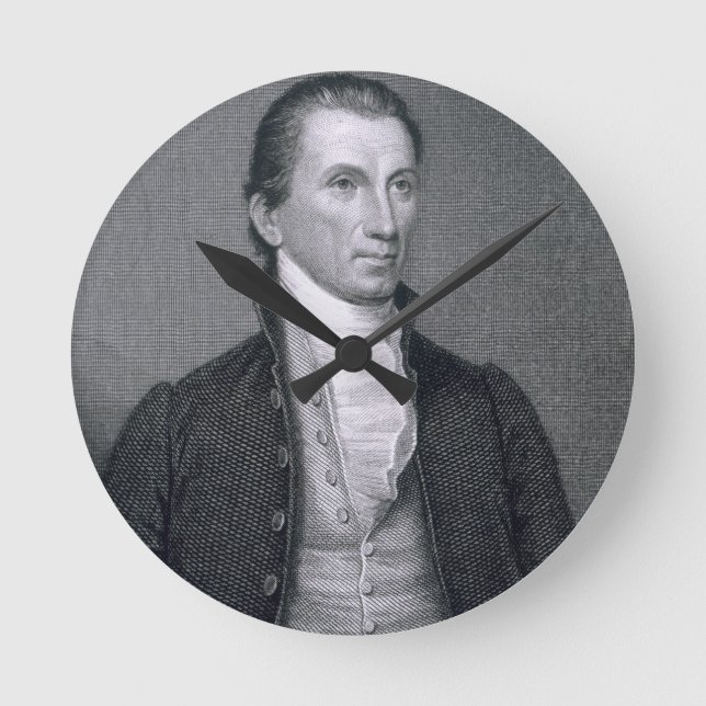 James Monroe, graviert von Asher Brown Durand (179 Runde Wanduhr (Vorderseite)