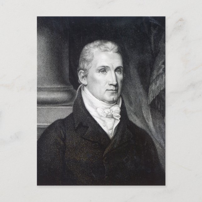 James Monroe, graviert von Thomas Gimbrede Postkarte (Vorderseite)