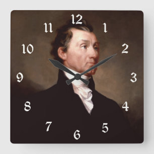 James Monroe Portrait, früherer amerikanischer Prä Quadratische Wanduhr