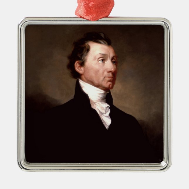James Monroe White House US-Präsident Portrait Ornament Aus Metall (Vorne)