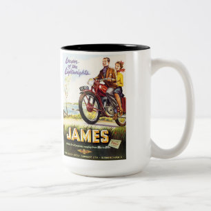 James Motorräder Zweifarbige Tasse