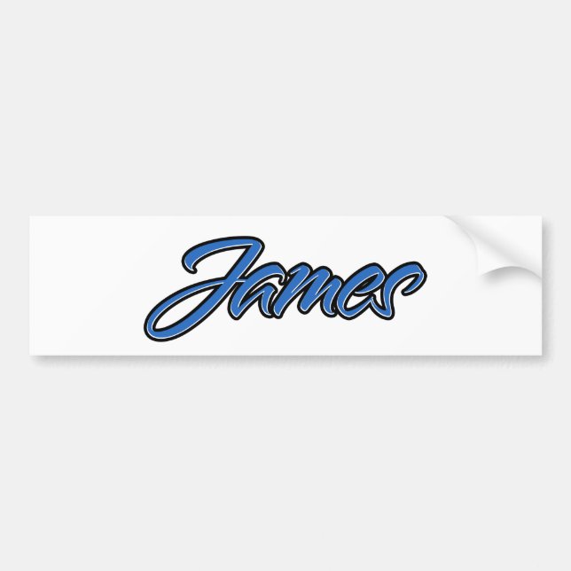 James Name blue Aufkleber Sticker Autoaufkleber (Vorne)