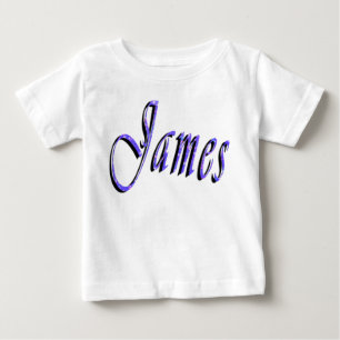 James, Name, Logo, T - Shirt für die weiße Baumwol
