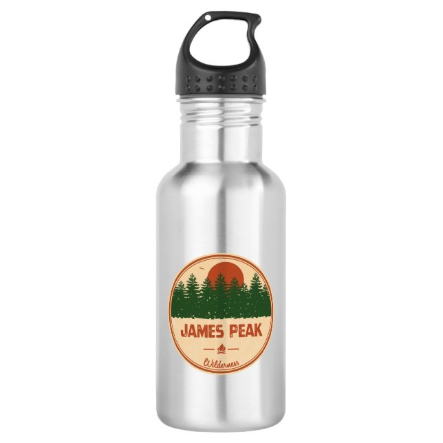 James Peak Wilderness Colorado Edelstahlflasche (Vorderseite)