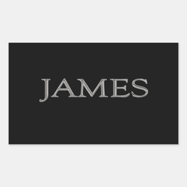 James Personalisiert Name Rechteckiger Aufkleber (Vorderseite)