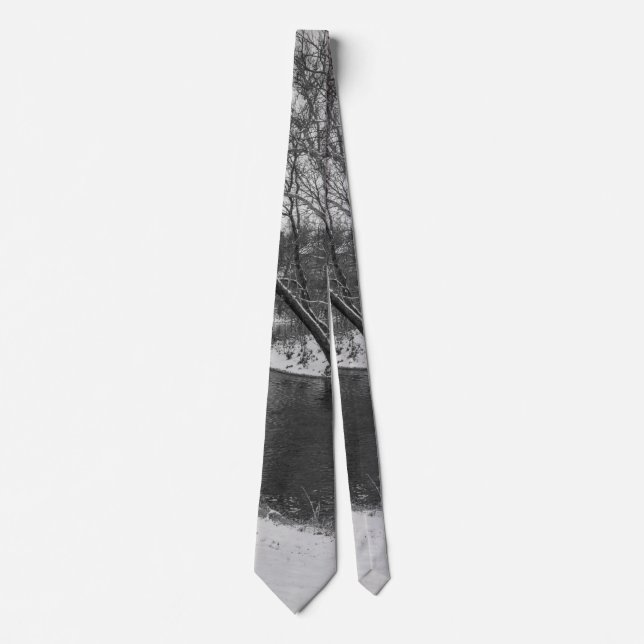 James River Cuts Back Grayscale Neck Tie Krawatte (Vorderseite)