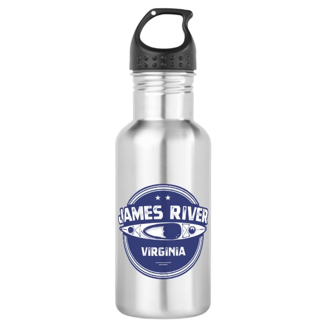James River Virginia Kayaking Edelstahlflasche (Vorderseite)