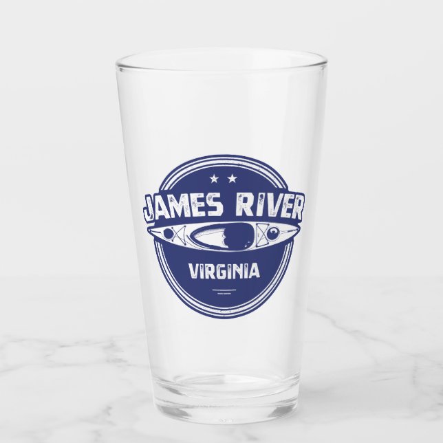 James River Virginia Kayaking Glas (Vorderseite)