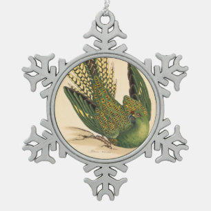 James Sowerby Bodensittich, Psittacus terrestris Schneeflocken Zinn-Ornament