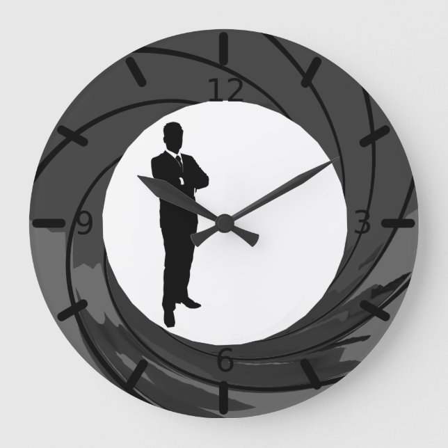 James Spy Large Clock Große Wanduhr (Vorderseite)