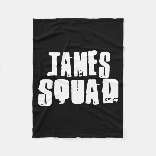 James Squad Name Funny James  Fleecedecke (Vorderseite)