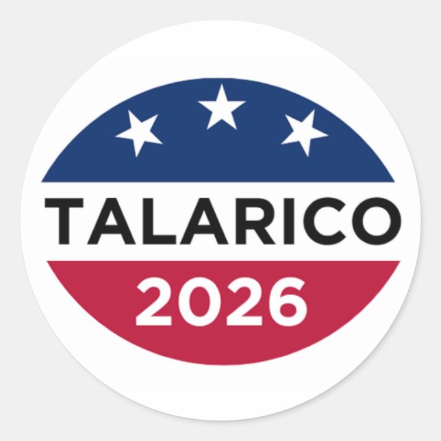 James Talarico 2026 Kampagne Aufkleber (Vorderseite)