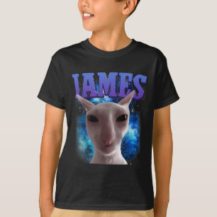 James The Cat Meme Funny Albern Cats Brainrot Meme T-Shirt