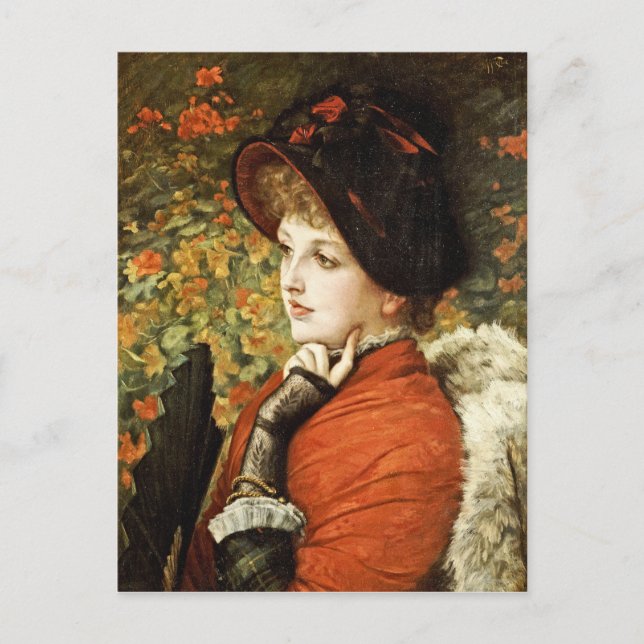 James Tissot - Art der Schönheit (oder Kathleen Ne Postkarte (Vorderseite)