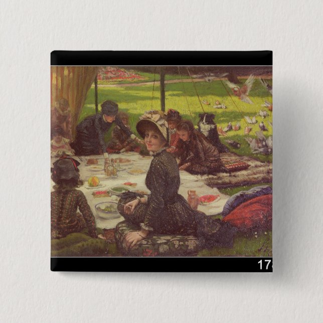 James Tissot | das Picknick, c.1881-2 Button (Vorderseite)