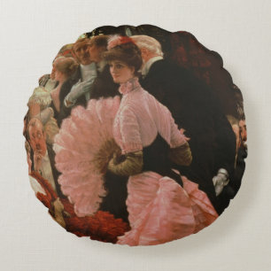 James Tissot der Empfang oder, L'Ambitieuse (Pol Rundes Kissen
