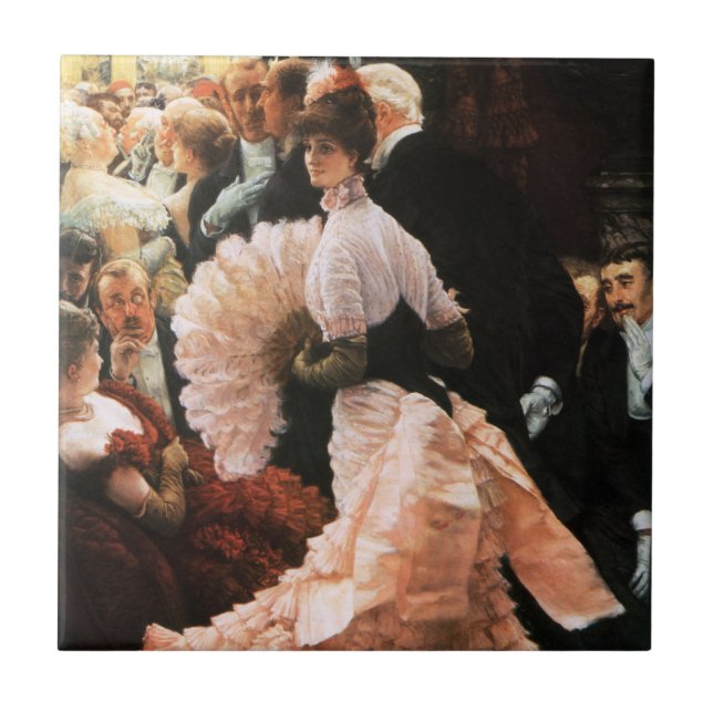 James Tissot die politische Dame Tile Fliese (Vorderseite)