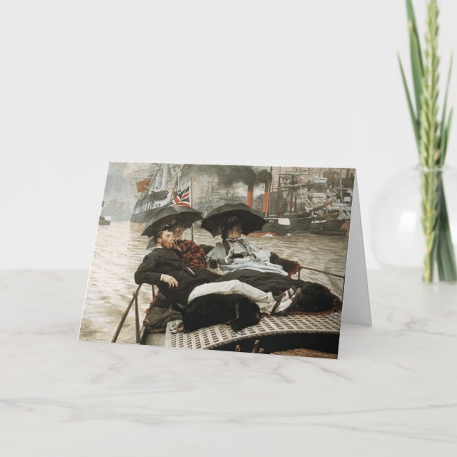 James Tissot - Die Themse Feiertagskarte (Vorderseite)