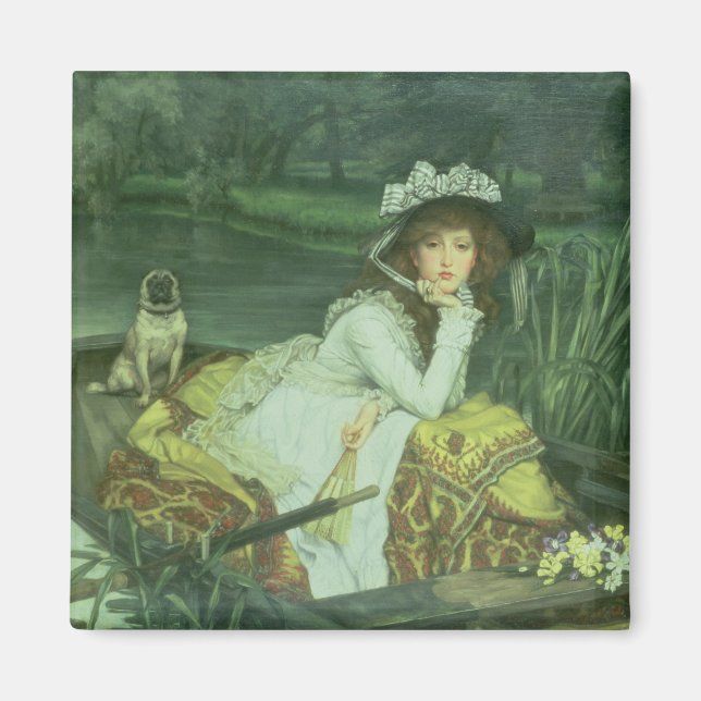 James Tissot | Junge Frau in einem Boot oder Refle Magnet (Vorne)