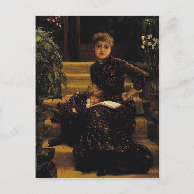 James Tissot | Mutter und Kind oder Elder Siste Postkarte (Vorderseite)