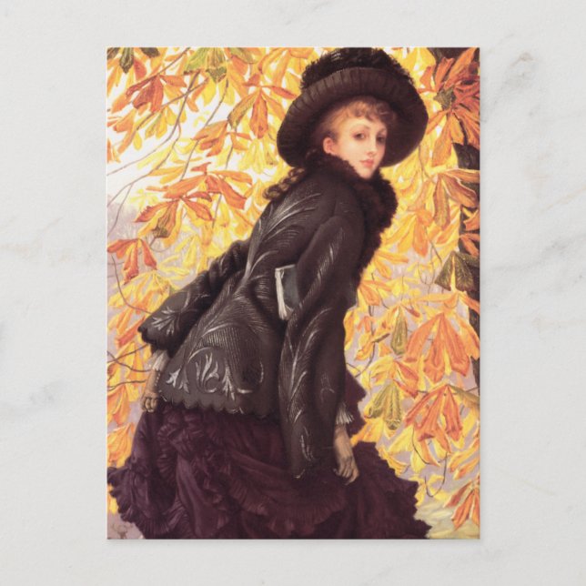James Tissot October Postcard Postkarte (Vorderseite)