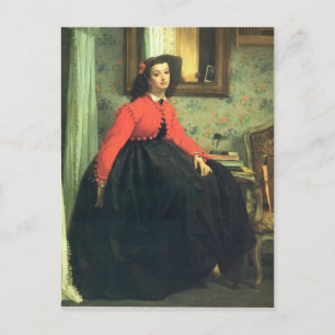 James Tissot - Portrait von Mlle. L.L. Postkarte
