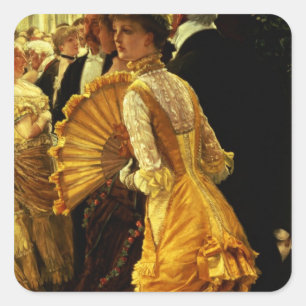 James Tissot   The Ball, c.1878 Quadratischer Aufkleber