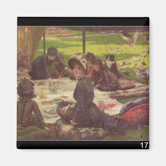 James Tissot | The Picnic, c.1881-2 Magnet (Vorne)