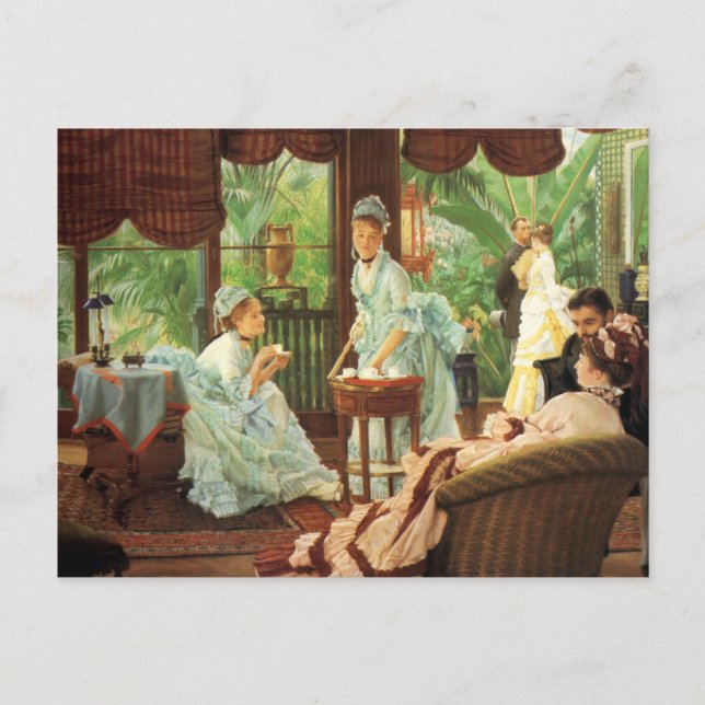 James Tissot Viktorianisch Tee Party Note Card Postkarte (Vorderseite)