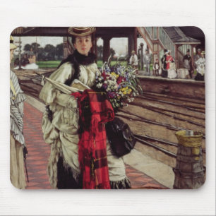 James Tissot   wartete an der Station Mousepad