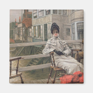 James Tissot wartete die Fähre, c.1878 Magnet
