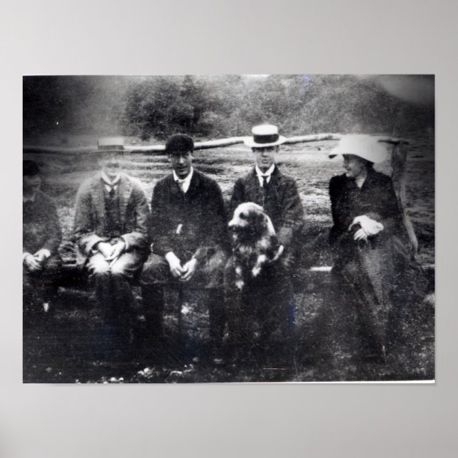 James und Lytton Strachey mit Thoby, Adrian Poster (Vorne)