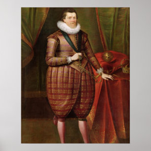 James VI. von Schottland und I von England (1566-1 Poster