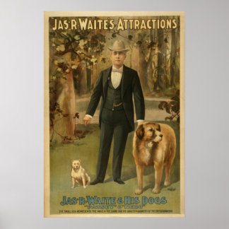 James Waites DOG SHOW Act VAUDEVILLE Poster