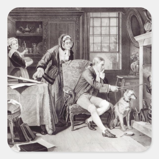 James Watt spielt mit Steam Quadratischer Aufkleber (Vorderseite)
